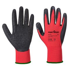 Portwest A174 Flex Grip Latex Glove - (Red/Black)