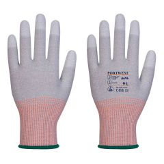 Portwest A696 LR13 ESD PU Fingertip Cut Glove (Pk12) - (Grey/White)
