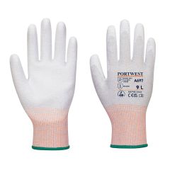 Portwest A697 LR13 ESD PU Palm Glove (Pk12) - (Grey/White)