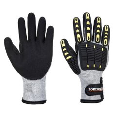 Portwest A729 Anti Impact Cut Resistant Thermal Glove - (Grey/Black)