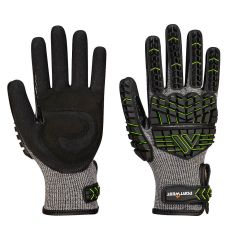 Portwest A755 VHR15 Nitrile Foam Impact Glove - (Black/Green)