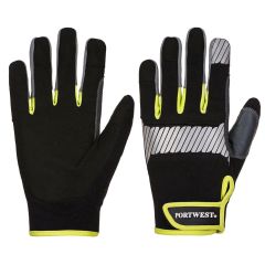 Portwest A770 PW3 General Utility Glove - (Black/Yellow)