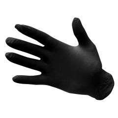 Portwest A925 Powder Free Nitrile Disposable Glove (Pk100) - (Black)