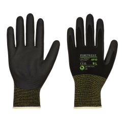 Portwest AP10 NPR15 Foam Nitrile Bamboo Glove (Pk12) - (Black)