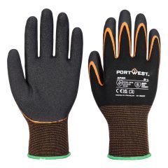 Portwest AP35 Grip 15 Nitrile Double Palm Glove - (Black/Orange)