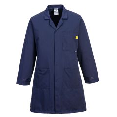 Portwest AS10 Anti-Static ESD Coat - (Navy)