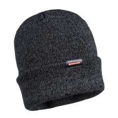 Portwest B026 Insulated Reflective Knit Beanie - (Black)