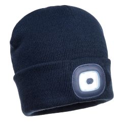 Portwest B028 Rechargeable Twin LED Beanie - (Navy)