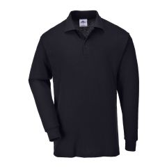 Portwest B212 Genoa Long Sleeved Polo Shirt - (Black)