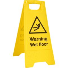 "Warning Wet Floor" A Board - Yellow