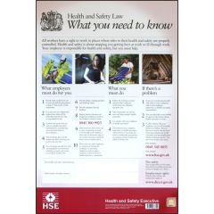 Health & Safety Law Poster PVC - White - 420X594mm