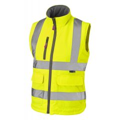 Leo Workwear SANDYMERE ISO 20471 Class 1 Women's Bodywarmer - Hi Vis Yellow