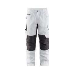 Blaklader 1095 Painters Trousers With Stretch (White/Dark Grey)