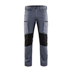 Blaklader 1459 Stretch Service Trousers - 65% Polyester/35% Cotton (Grey/Black)