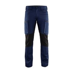 Blaklader 1459 Stretch Service Trousers - 65% Polyester/35% Cotton (Navy/Black)