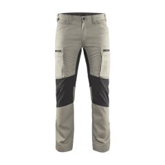 Blaklader 1459 Stretch Service Trousers - 65% Polyester/35% Cotton (Stone/Black)