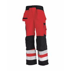 Blaklader 1533 High Visibility Trousers (Red/Black)