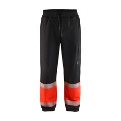 Blaklader 1549 Hi Vis Sweat Trousers Joggers (Black/Red)