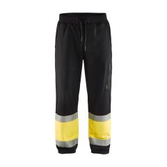 Blaklader 1549 Hi Vis Sweat Trousers Joggers (Black/Yellow)