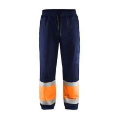 Blaklader 1549 Hi Vis Sweat Trousers Joggers (Navy Blue/Orange)