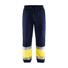 Blaklader 1549 Hi Viz Sweat Trousers Joggers (Navy Blue/Yellow)