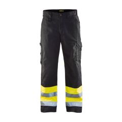 Blaklader 1564 High Visibility Trouser - Water Repellent (Black/Yellow)