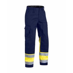 Blaklader 1564 High Visibility Trouser - Water Repellent (Navy Blue/Yellow)