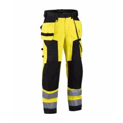 Blaklader 1568 High Visibility Craftsman Trousers - Water Repellent (Yellow/Black)