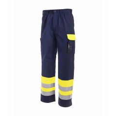 Blaklader 1584 High Visibility Trousers (Yellow/Navy Blue)