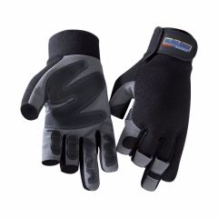 Blaklader 2233 Mechanics Glove - Fingerless, Breathable (Black/Grey)