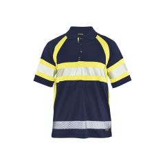 Blaklader 3338 High Vis Polo Shirt Class 1 (Navy Blue/Yellow)