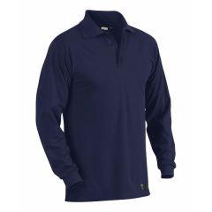 Blaklader 3374 Flame Retardant Pique Long Sleeved Polo Shirt (Navy Blue)
