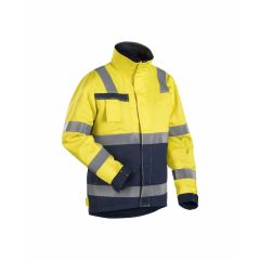 Blaklader 4068 Multinorm Winter Jacket - Hi Vis, Flame Retardant, Waterproof (Yellow/Navy Blue)