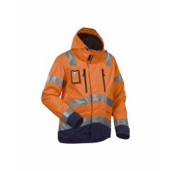 Blaklader 4837 High Vis, Waterproof Jacket (Orange/Navy Blue)