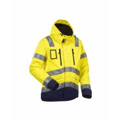 Blaklader 4837 High Vis, Waterproof Jacket (Yellow/Navy Blue)
