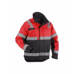 Blaklader 4862 Hi Vis Winter Jacket - Quilt Lined (Red/Black)