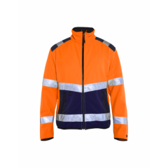 Blaklader 4877 High Vis Softshell Jacket - Waterproof (Orange/Navy Blue)