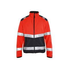 Blaklader 4877 High Vis Softshell Jacket - Waterproof (Red/Black)
