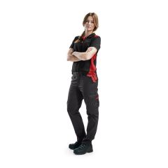 Blaklader 7104 Ladies Industry Trousers (Black / Red)