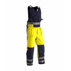 Blaklader 8504 Winter Sleeveless Overall, High Visibility, Waterproof, Quilted (Yellow/Navy Blue)