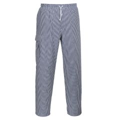 Portwest C078 Chester Chefs Trousers - (Blue Check)