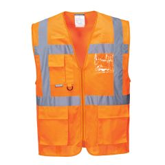 Portwest C376 Athens Hi-Vis Mesh Executive Vest  - (Orange)