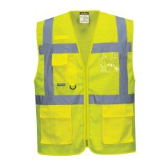 Portwest C376 Athens Hi-Vis Mesh Executive Vest  - (Yellow)