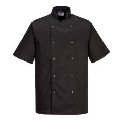 Portwest C733 Cumbria Chefs Jacket S/S - (Black)
