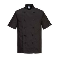 Portwest C734 Kent Chefs Jacket S/S - (Black)