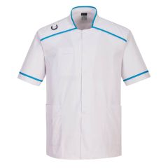 Portwest C821 Men's Medical Tunic - (White/Aqua)