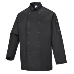 Portwest C833 Suffolk Chefs Jacket L/S - (Black)