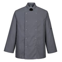 Portwest C833 Suffolk Chefs Jacket L/S - (Slate Grey)