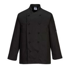 Portwest C834 Somerset Chefs Jacket L/S - (Black)