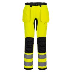 Portwest CD889 WX2 Eco Hi-Vis Holster Pocket Trousers - (Yellow/Black)